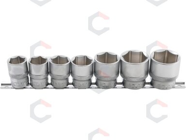 Galvučių rinkinys, šešiakampės | 12,5 mm (1/2") | 20 - 32 mm | 7 vnt. (9108) Galvučių rinkinys, šešiakampės | 12,5 mm (1/2") | 20 - 32 mm | 7 vnt. (9108)