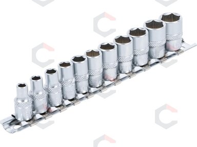 Galvučių rinkinys, šešiakampės | 6.3 mm (1/4") | coliniai dydžiai | 11 vnt. (2433) Galvučių rinkinys, šešiakampės | 6.3 mm (1/4") | coliniai dydžiai | 11 vnt. (2433)