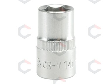 Galvutė 1/2", šešiakampė 14mm (YT-1207)