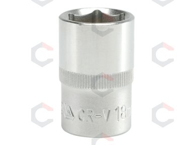 Galvutė 1/2", šešiakampė 18mm (YT-1211)