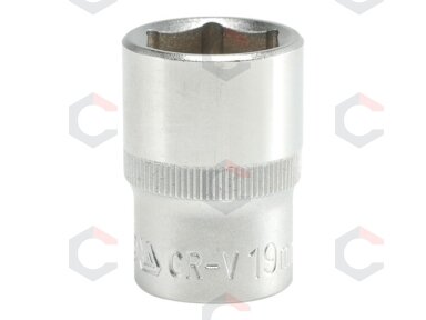 Galvutė 1/2", šešiakampė 19mm (YT-1212)