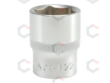 Galvutė 1/2", šešiakampė 22mm (YT-1215)