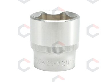 Galvutė 1/2", šešiakampė 30mm (YT-1219)
