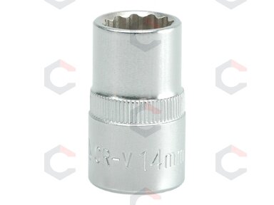 Galvutė dvylikakampė 1/2", 14mm (YT-1276)
