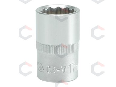 Galvutė dvylikakampė 1/2", 17mm (YT-1279)