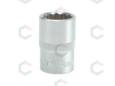 Galvutė dvylikakampė 1/2", 18mm (YT-1280)