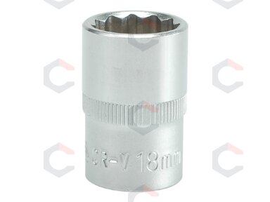 Galvutė dvylikakampė 1/2", 19mm (YT-1281)