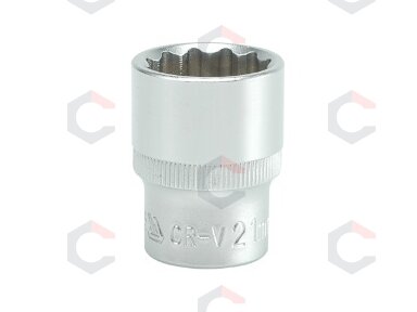 Galvutė dvylikakampė 1/2", 21mm (YT-1283)
