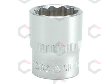 Galvutė dvylikakampė 1/2", 23mm (YT-1285)