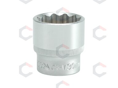 Galvutė dvylikakampė 1/2", 27mm (YT-1289)