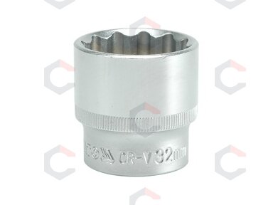 Galvutė dvylikakampė 1/2", 32mm (YT-1292)