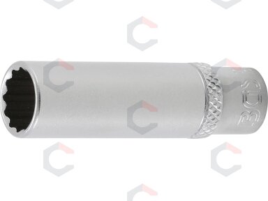Galvutė ilga 12-kampė | 6,3 mm (1/4") | 10 mm (10710) Galvutė ilga 12-kampė | 6,3 mm (1/4") | 10 mm (10710)