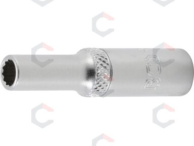 Galvutė ilga 12-kampė | 6,3 mm (1/4") | 5.5 mm (10705) Galvutė ilga 12-kampė | 6,3 mm (1/4") | 5.5 mm (10705)