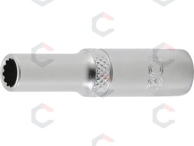 Galvutė ilga 12-kampė | 6,3 mm (1/4") | 6 mm (10706) Galvutė ilga 12-kampė | 6,3 mm (1/4") | 6 mm (10706)