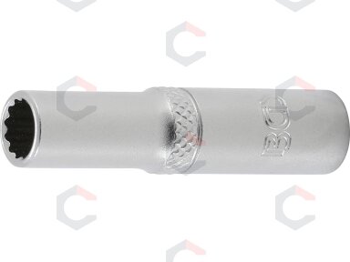 Galvutė ilga 12-kampė | 6,3 mm (1/4") | 7 mm (10707) Galvutė ilga 12-kampė | 6,3 mm (1/4") | 7 mm (10707)