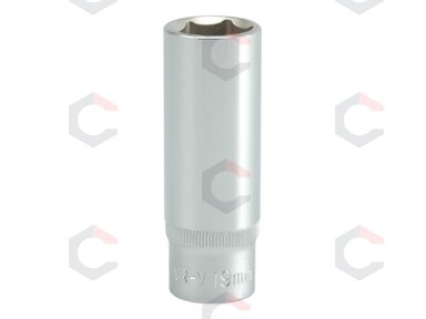 Galvutė ilga šešiakampė 1/2", 19mm (YT-1232)