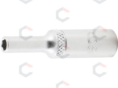 Galvutė ilga šešiakampė | 6,3 mm (1/4") | 4 mm (10504) Galvutė ilga šešiakampė | 6,3 mm (1/4") | 4 mm (10504)