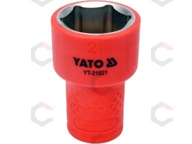 Galvutė izoliuota 21 mm, 3/8" VDE (YT-21021) Galvutė izoliuota 21 mm, 3/8" VDE (YT-21021)