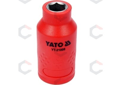 Galvutė izoliuota 8 mm, 3/8" VDE (YT-21008) Galvutė izoliuota 8 mm, 3/8" VDE (YT-21008)