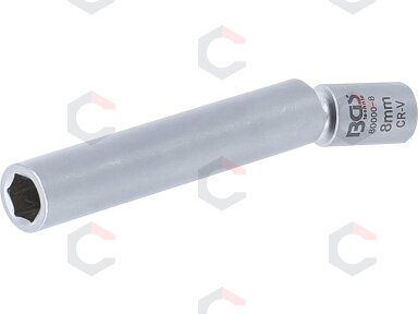 Galvutė kaitinimo ir uždegimo žvakėms | šarnyrinė | 6.3 mm (1/4") | 8 mm (80000-8) Galvutė kaitinimo ir uždegimo žvakėms | šarnyrinė | 6.3 mm (1/4") | 8 mm (80000-8)