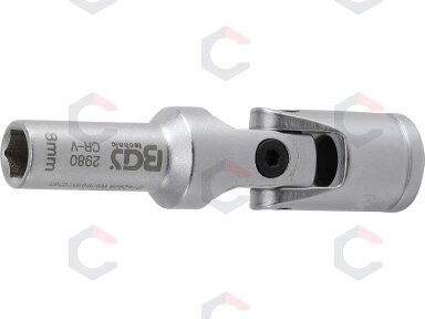 Galvutė kaitinimo žvakėms šešiakampė šarnyrinė | 10 mm (3/8") | 8 mm (2980) Galvutė kaitinimo žvakėms šešiakampė šarnyrinė | 10 mm (3/8") | 8 mm (2980)