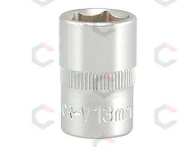 Galvutė šešiakampė | 10 mm (3/8") | 13 mm (YT-3808) Galvutė šešiakampė | 10 mm (3/8") | 13 mm (YT-3808)