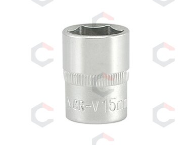 Galvutė šešiakampė | 10 mm (3/8") | 15 mm (YT-3810) Galvutė šešiakampė | 10 mm (3/8") | 15 mm (YT-3810)