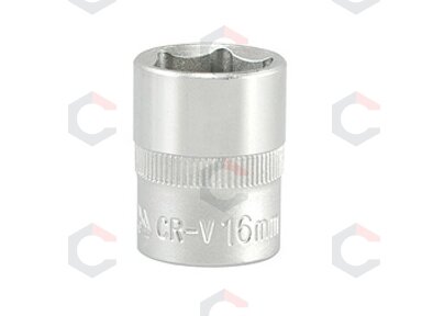Galvutė šešiakampė | 10 mm (3/8") | 16 mm (YT-3811) Galvutė šešiakampė | 10 mm (3/8") | 16 mm (YT-3811)