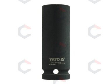 Galvutė smūginė ilga 1/2", 20mm (YT-1040) Galvutė smūginė ilga 1/2", 20mm (YT-1040)