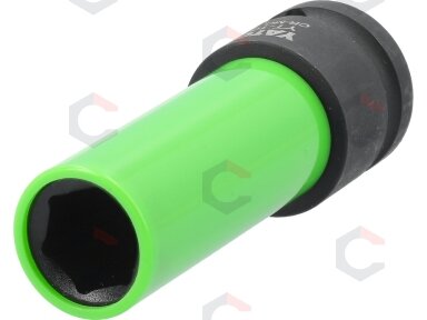 Galvutė smūginė ilga plonasienė | su plastikine apsauga | 12,7 mm (1/2") | 15 mm (YT-10581) Galvutė smūginė ilga plonasienė | su plastikine apsauga | 12,7 mm (1/2") | 15 mm (YT-10581)