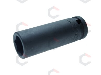 Galvutė smūginė šešiakampė ilga | 12,5 mm (1/2") | 18 mm (7218) Galvutė smūginė šešiakampė ilga | 12,5 mm (1/2") | 18 mm (7218)