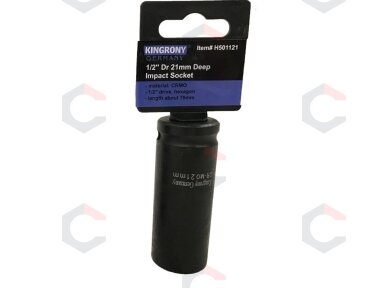 Galvutė smūginė šešiakampė ilga | 12,5 mm (1/2") | 21 mm (H501121)