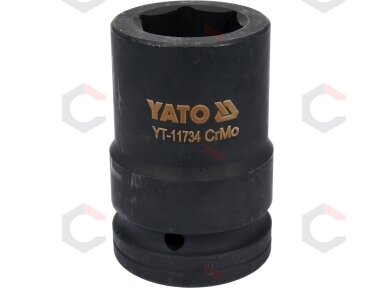 Galvutė smūginė šešiakampė, ilga | 25 mm (1") | 30 mm (YT-11734) Galvutė smūginė šešiakampė, ilga | 25 mm (1") | 30 mm (YT-11734)