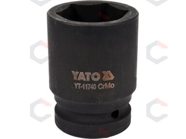 Galvutė smūginė šešiakampė, ilga | 25 mm (1") | 41 mm (YT-11740) Galvutė smūginė šešiakampė, ilga | 25 mm (1") | 41 mm (YT-11740)
