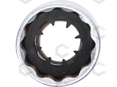 Galvutė žvakėms 12-kampė | 10 mm (3/8") | 14 mm (2791) Galvutė žvakėms 12-kampė | 10 mm (3/8") | 14 mm (2791)
