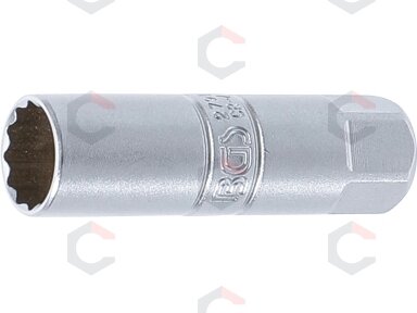 Galvutė žvakėms 12-kampė | 10 mm (3/8") | 14 mm (2791) Galvutė žvakėms 12-kampė | 10 mm (3/8") | 14 mm (2791)