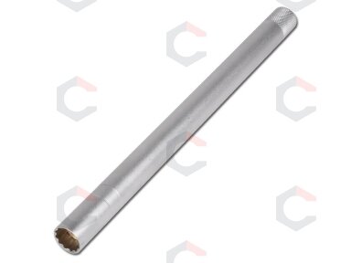 Galvutė žvakėms 12 kampų | ypač ilga | 10 mm (3/8") | 14 mm (2404) Galvutė žvakėms 12 kampų | ypač ilga | 10 mm (3/8") | 14 mm (2404)