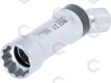 Galvutė žvakėms šarnyrinė 12 kampų, su laikančia spyruokle | 10 mm (3/8") | 21 mm (2392)