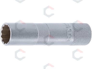 Galvutė žvakėms su guminiu laikikliu, 12-kampė, ilga | 12,5 mm (1/2") | 16 mm (2448) Galvutė žvakėms su guminiu laikikliu, 12-kampė, ilga | 12,5 mm (1/2") | 16 mm (2448)