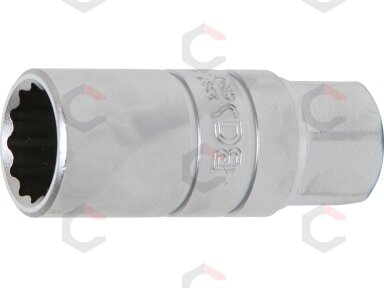 Galvutė žvakėms su guminiu laikikliu, 12 kampų | 10 mm (3/8") | 18 mm (2387) Galvutė žvakėms su guminiu laikikliu, 12 kampų | 10 mm (3/8") | 18 mm (2387)