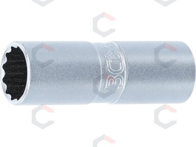Galvutė žvakėms su guminiu laikikliu, 12 kampų | 12,5 mm (1/2") | 16 mm (2385) Galvutė žvakėms su guminiu laikikliu, 12 kampų | 12,5 mm (1/2") | 16 mm (2385)