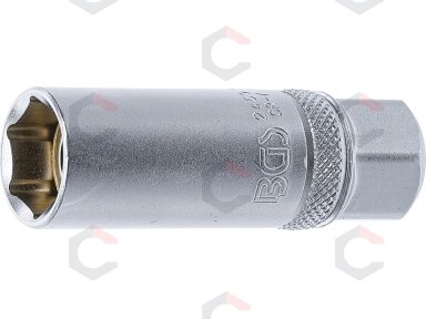 Galvutė žvakėms su magnetu, šešiakampė | 10 mm (3/8") | 16 mm (2469) Galvutė žvakėms su magnetu, šešiakampė | 10 mm (3/8") | 16 mm (2469)