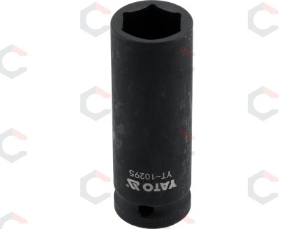 Ilga smūginė galvutė 1/2", 19 mm (YT-10295) Ilga smūginė galvutė 1/2", 19 mm (YT-10295)