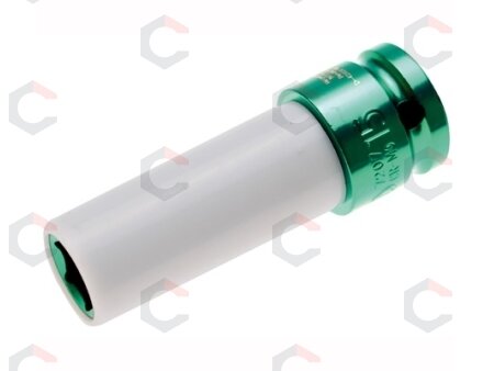 Galvutė smūginė ilga plonasienė | su plastikine apsauga | 12,5 mm (1/2") | 15 mm (7207) 1 Galvutė smūginė ilga plonasienė | su plastikine apsauga | 12,5 mm (1/2") | 15 mm (7207) 1