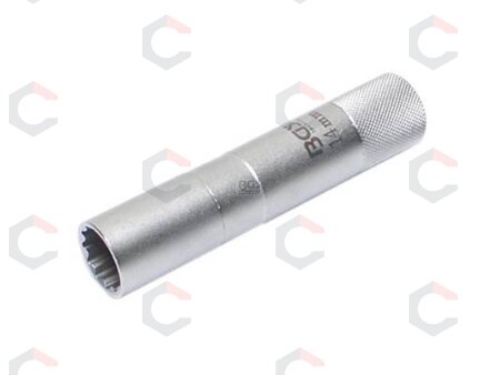 Galvutė žvakėms su magnetu, 12 kampų, ilga | 10 mm (3/8") | 14 mm (2446) 7 Galvutė žvakėms su magnetu, 12 kampų, ilga | 10 mm (3/8") | 14 mm (2446) 7