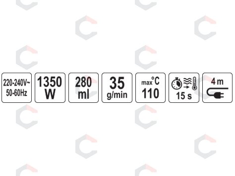 Garų šluota/garinis valytuvas – daugiafunkcis be chemijos – 1350 W | 0,28 l (67150V) 14 Garų šluota/garinis valytuvas – daugiafunkcis be chemijos – 1350 W | 0,28 l (67150V) 14