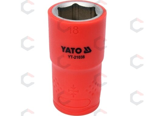 Galvutė izoliuota 18 mm, 1/2" VDE (YT-21038) Galvutė izoliuota 18 mm, 1/2" VDE (YT-21038)