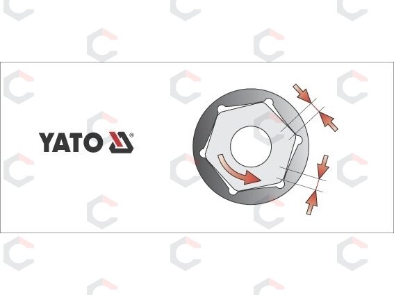 Galvutė 1/2", šešiakampė 21mm (YT-1214) 1 Galvutė 1/2", šešiakampė 21mm (YT-1214) 1