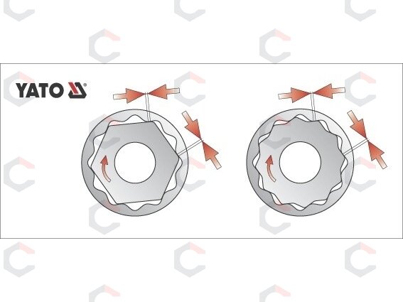 Galvutė dvylikakampė 1/2", 14mm (YT-1276) 1 Galvutė dvylikakampė 1/2", 14mm (YT-1276) 1