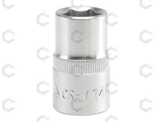 Galvutė 1/2", šešiakampė 14mm (YT-1207) Galvutė 1/2", šešiakampė 14mm (YT-1207)